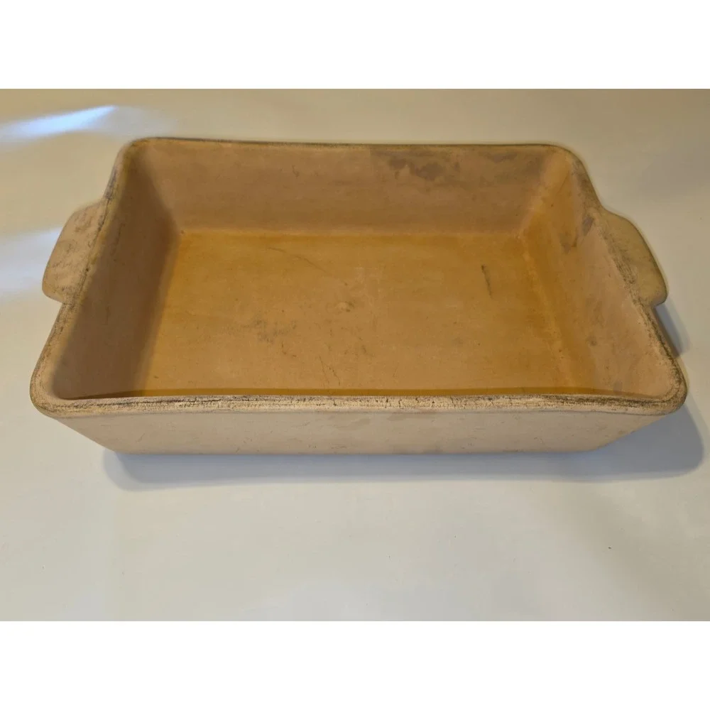Home and Garden Party Ltd Stoneware Rectangular Baker 9x13 Tan Clay Baking Dish